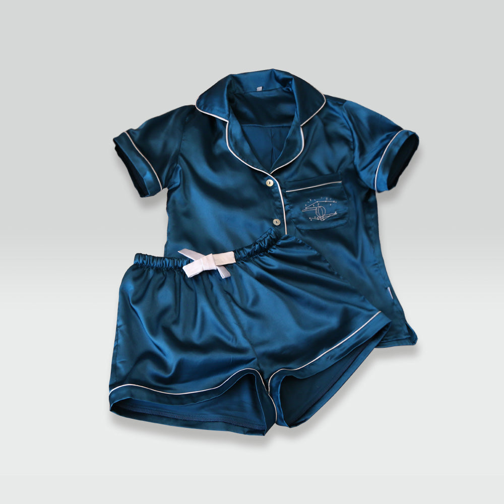 Pijama Dama Pijama Satin Azul Pijama De Satén Azul Marino MUJER H&M ES