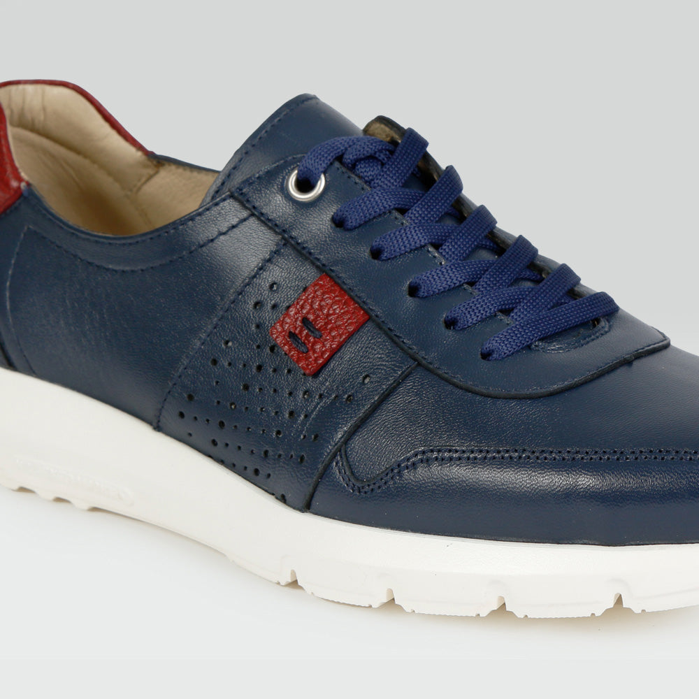Zapato Tipo Tenis Urbano Piel de Borrego Azul