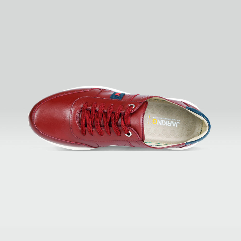 Zapato Tipo Tenis Urbano Piel de Borrego - Para Hombre Rojo