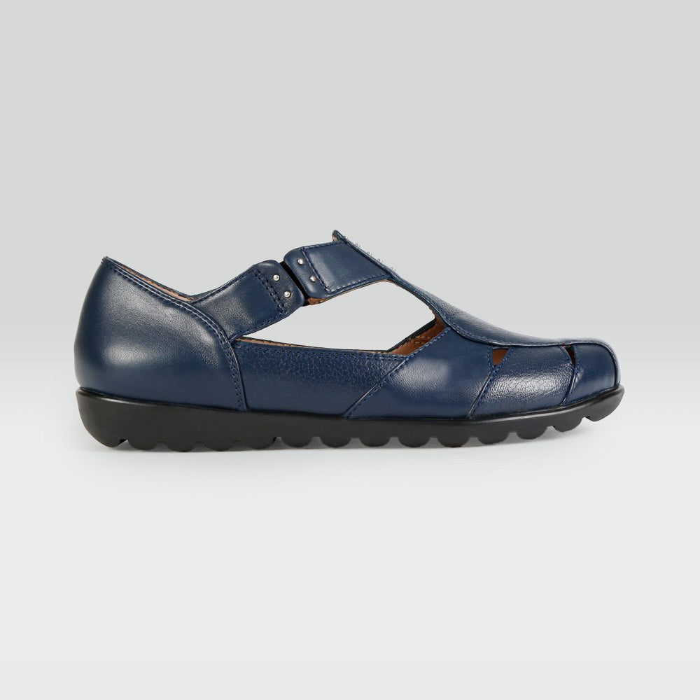 Sandalia Casual Piel de Borrego Azul Sandalia Casual Piel de Borrego Azul