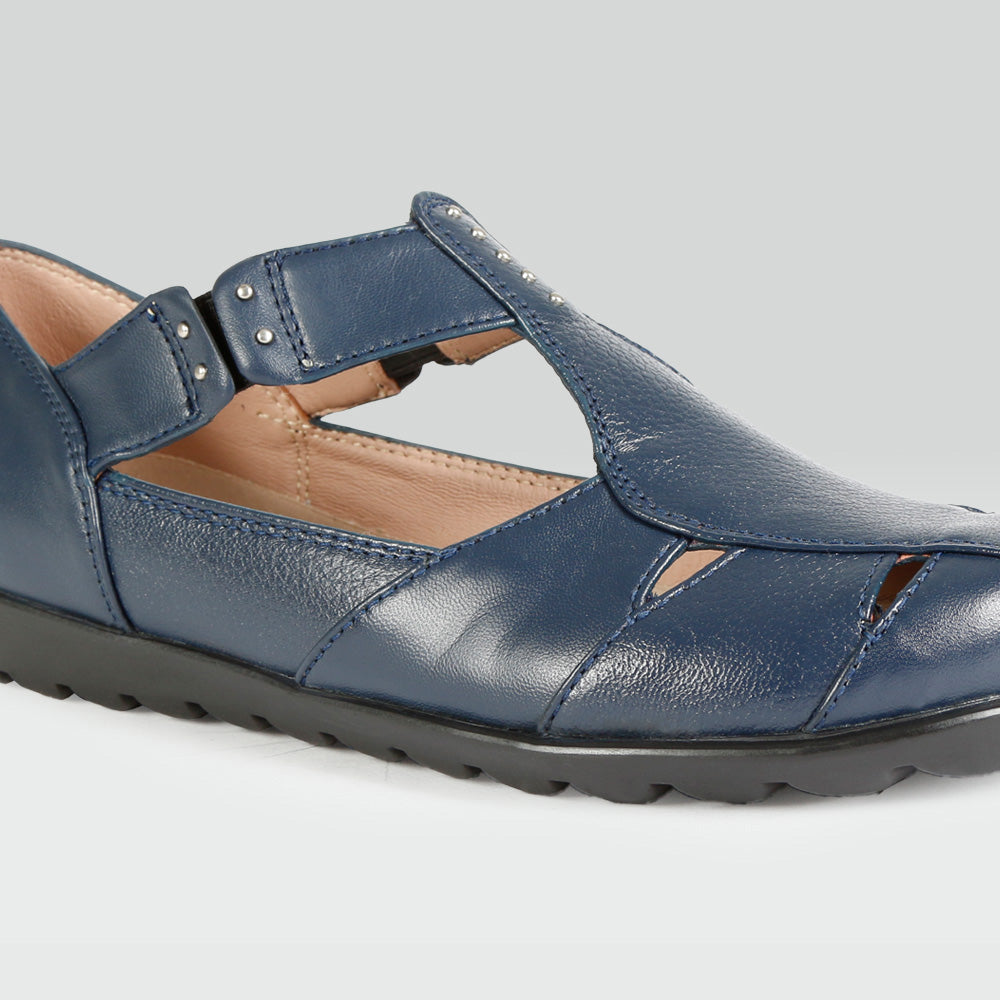 Sandalia Casual Piel de Borrego Azul Sandalia Casual Piel de Borrego Azul