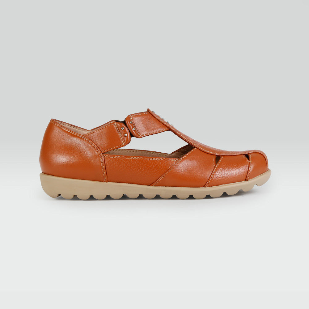 Sandalia Casual Piel de Borrego Naranja Sandalia Casual Piel de Borrego Naranja