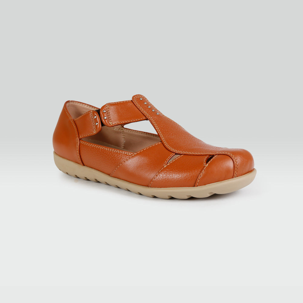 Sandalia Casual Piel de Borrego Naranja Sandalia Casual Piel de Borrego Naranja