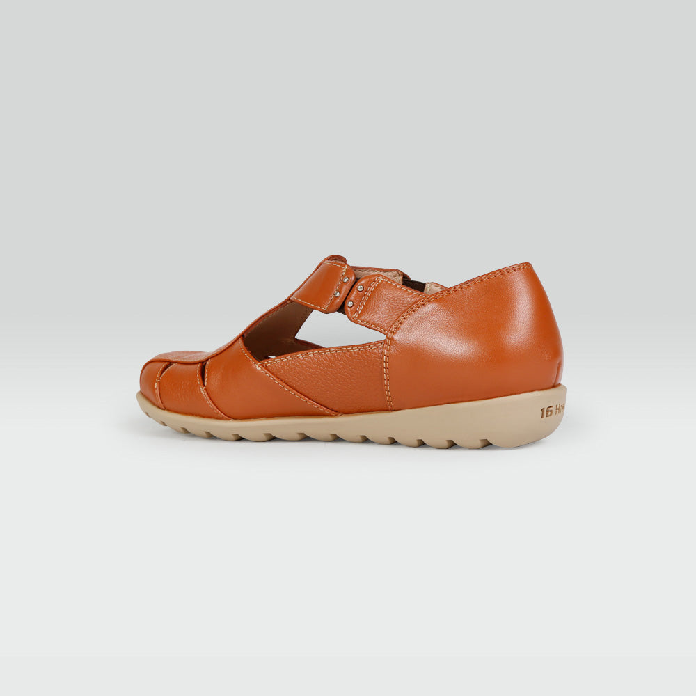 Sandalia Casual Piel de Borrego Naranja Sandalia Casual Piel de Borrego Naranja