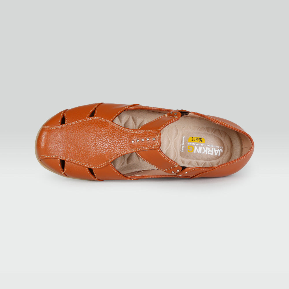 Sandalia Casual Piel de Borrego Naranja Sandalia Casual Piel de Borrego Naranja
