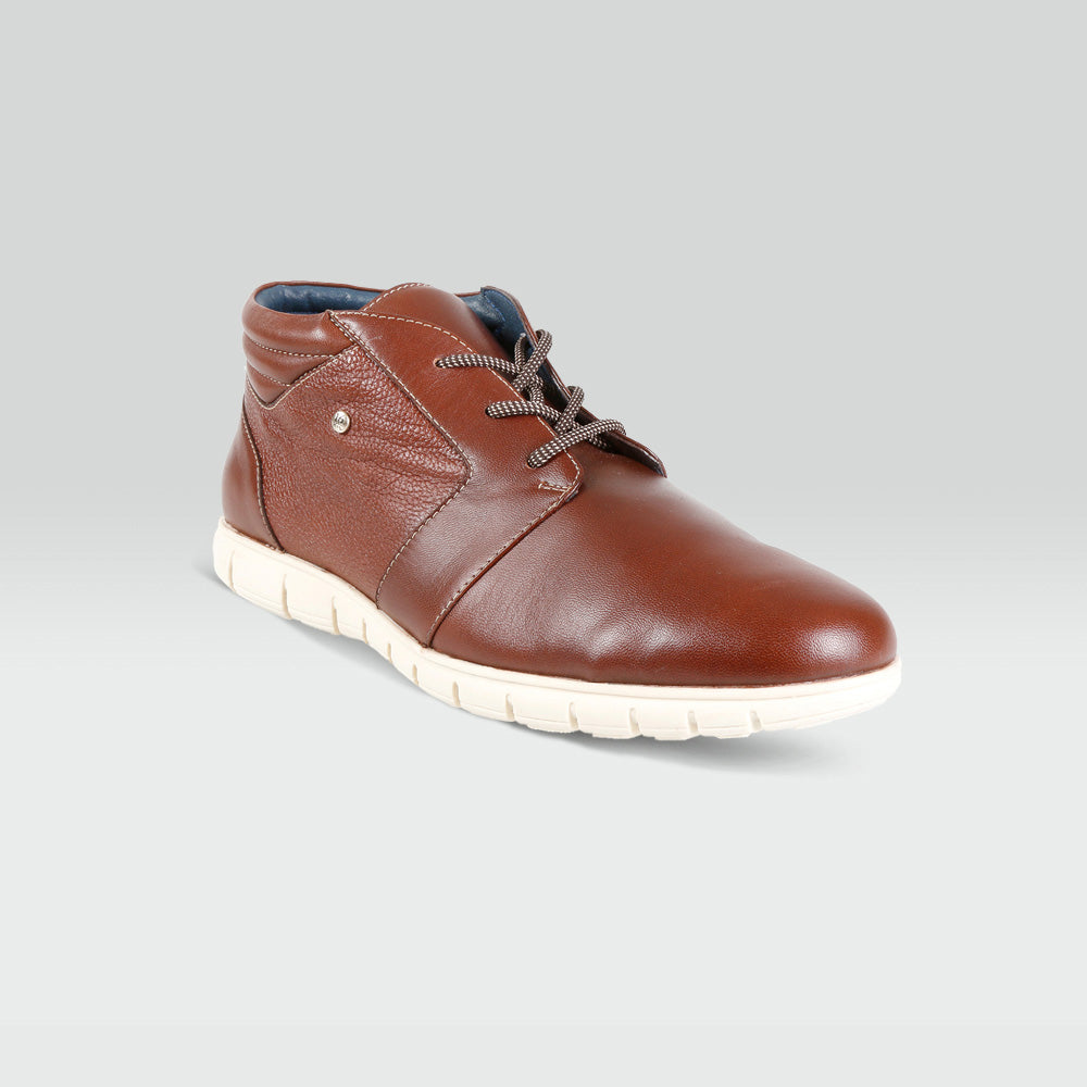 John - Botín Casual Café en Piel de Borrego Café Ultra Flexible Jarking Calzado  John - Botín Casual Café en Piel de Borrego Café Ultra Flexible Jarking Calzado