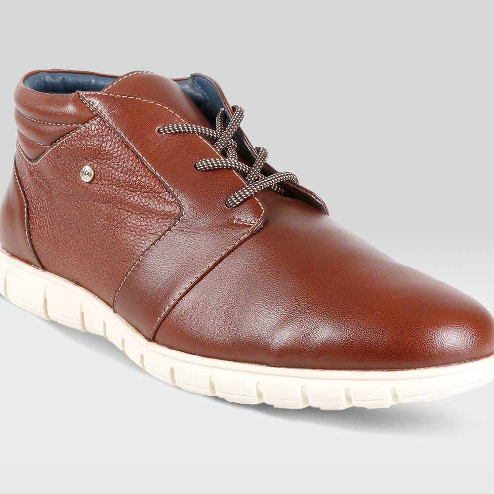John - Botín Casual Café en Piel de Borrego Café Ultra Flexible Jarking Calzado  John - Botín Casual Café en Piel de Borrego Café Ultra Flexible Jarking Calzado