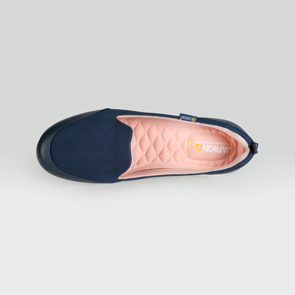 Zapato Urbano de Tela con Borrego Azul Marino Zapato Urbano de Tela con Borrego Azul Marino