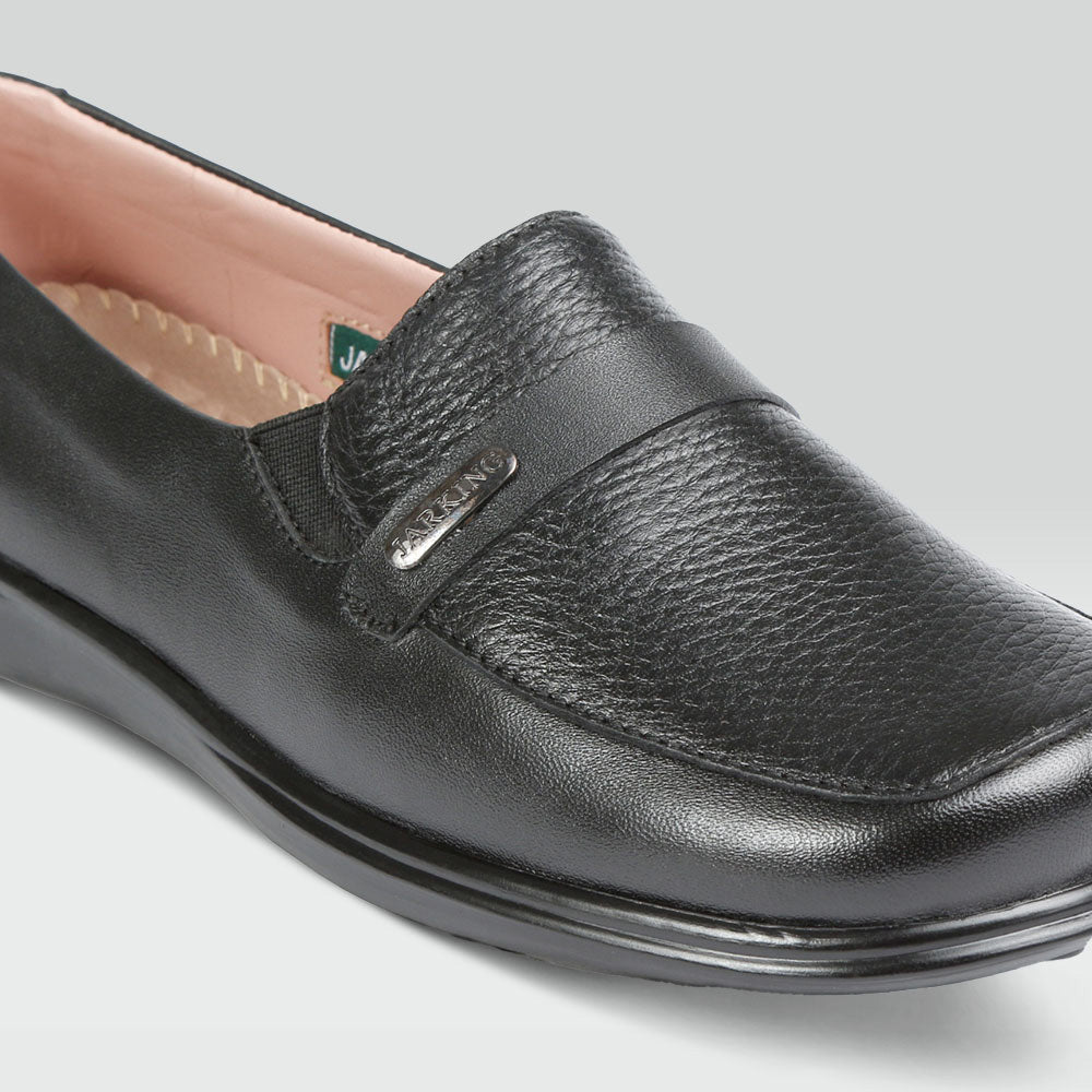  Maura - Zapato Casual en piel de Venado con Borrego Negro Jarking 