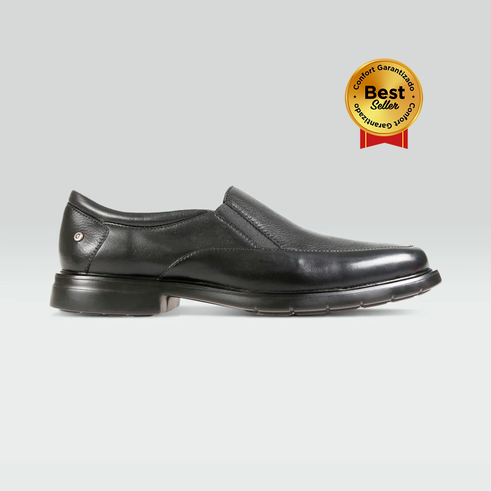 Bob - Zapato Formal en Piel de Venado con Borrego con Elásticos Laterales