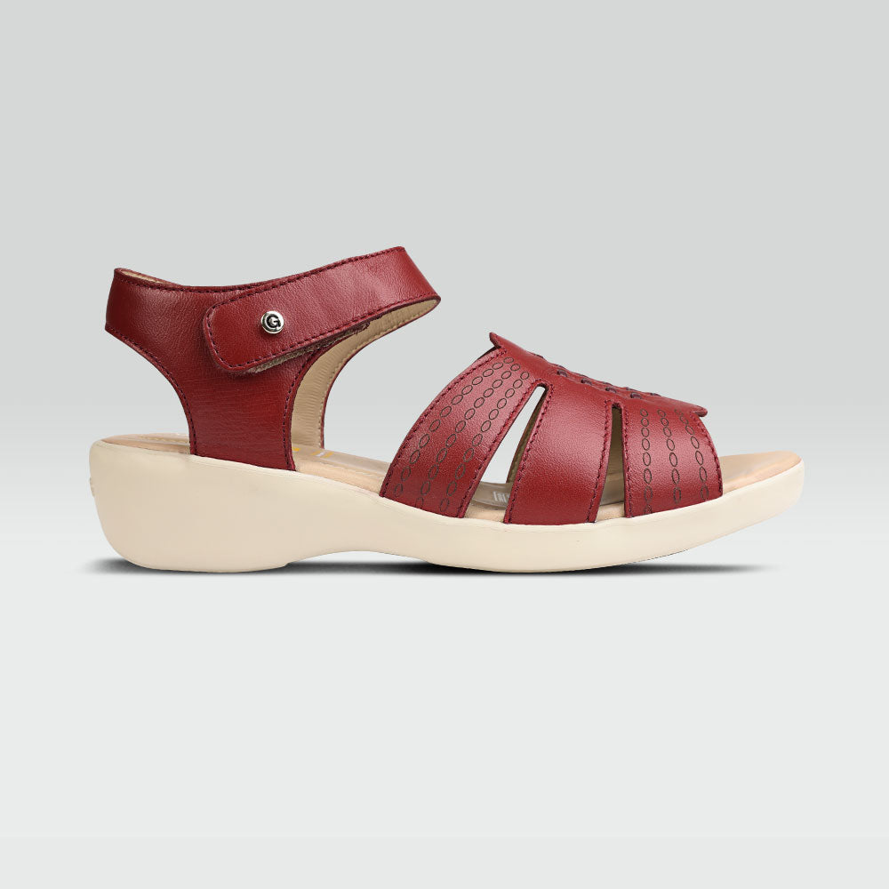 Paris - Sandalia Casual para mujer de Piel de Borrego Ligera con Correa Ajustable