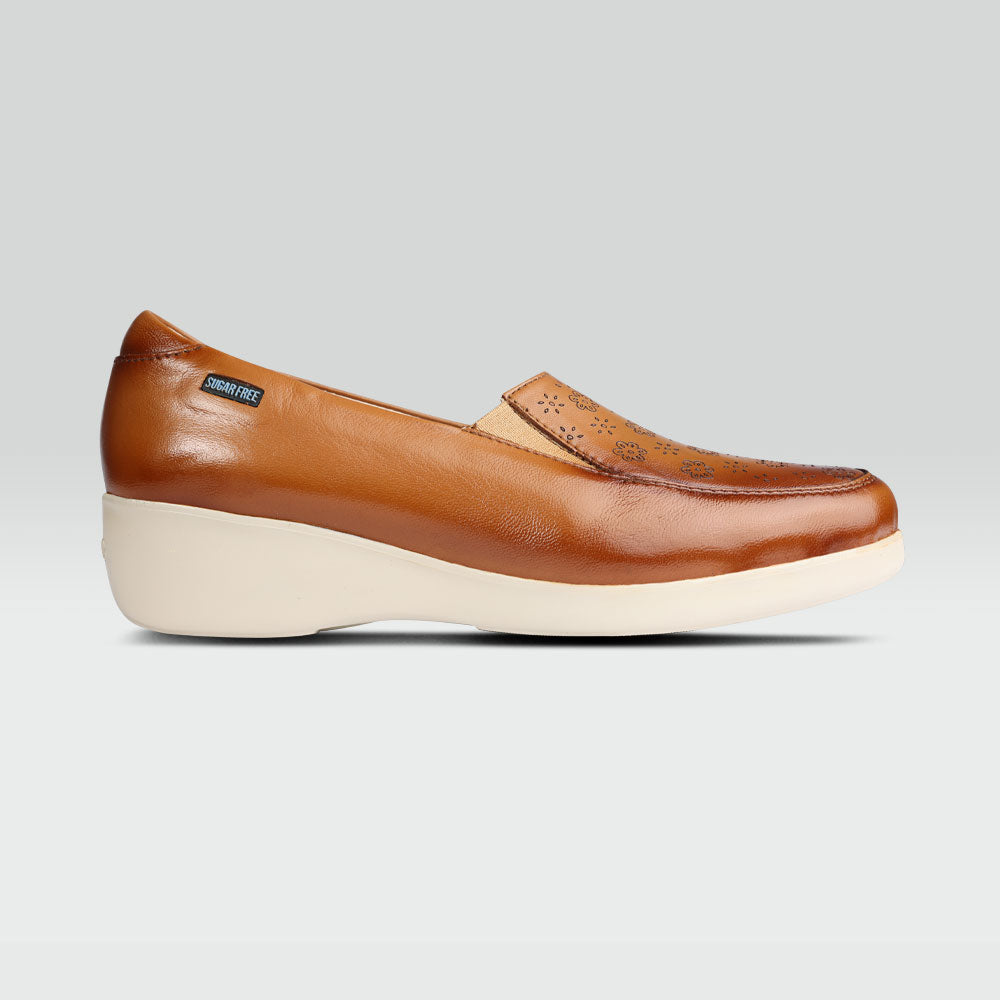 Celina - Zapato Casual de Piel de Borrego Camel