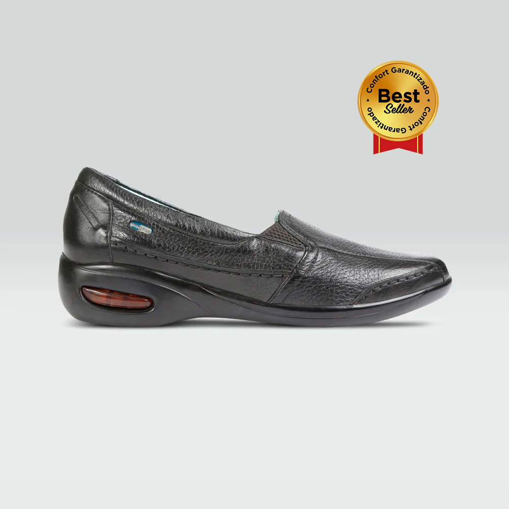 Gloria - Zapato Casual en Piel de Venado con Borrego Negro