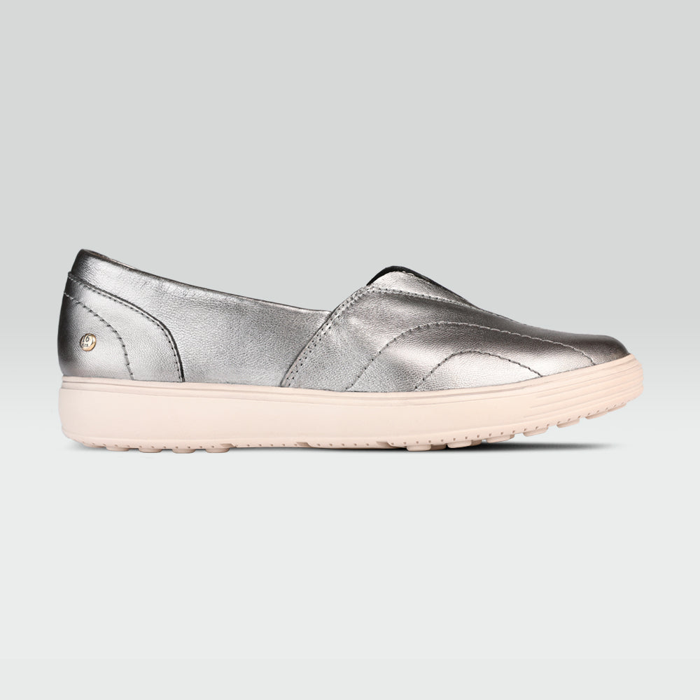 Eunice - Calzado Casual para mujer de Piel Borrego Metálico