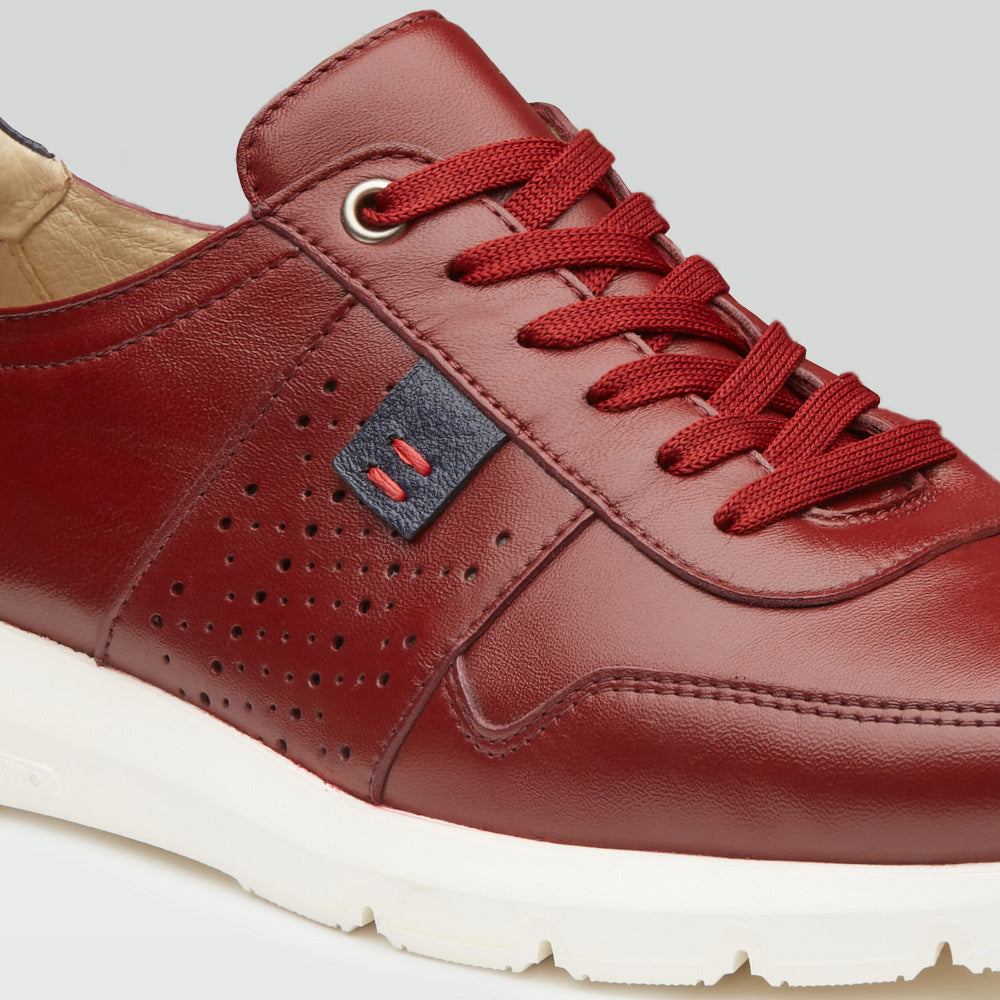 Zapato Tipo Tenis Urbano Piel de Borrego - Para Hombre Rojo