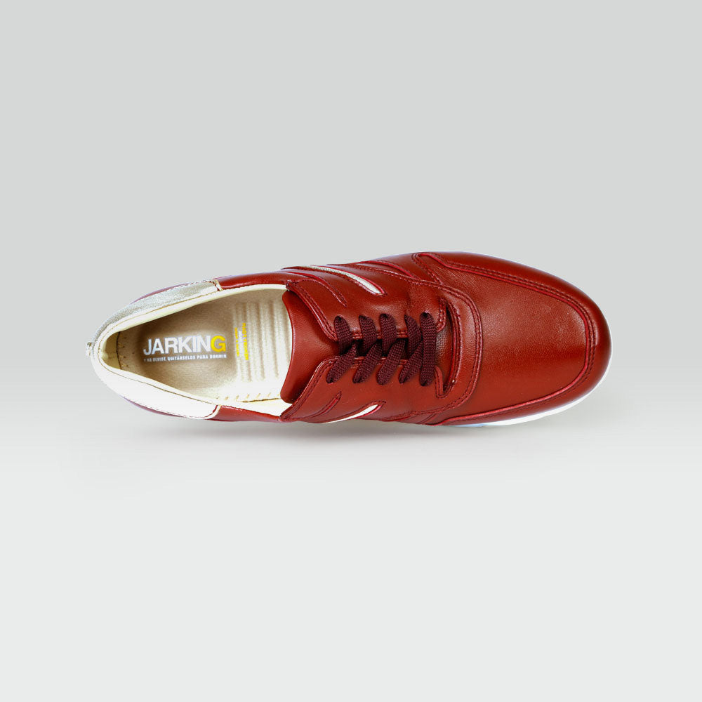 Tenis Casual de Piel de Borrego Rojo - Para Mujer