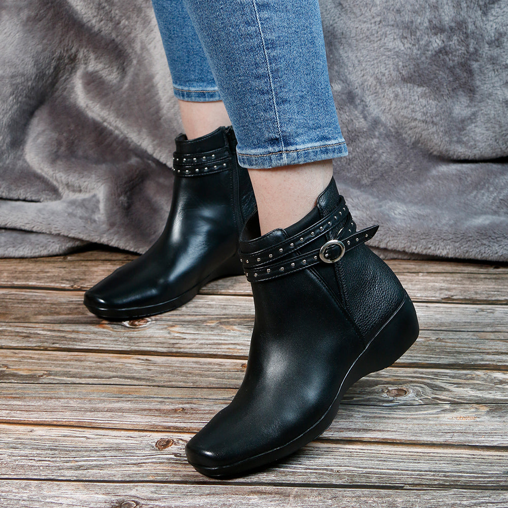 Zapatos Botines Botines Negros De Dama Botin Negro Mujer Falabella