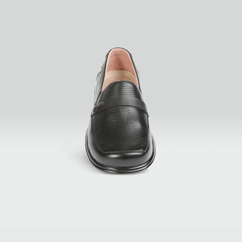  Maura - Zapato Casual en piel de Venado con Borrego Negro Jarking 