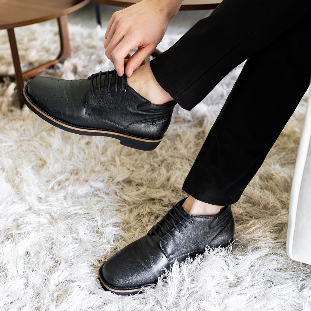 Botines de piel de borrego negro Estilo 88006 José – jarkingMx