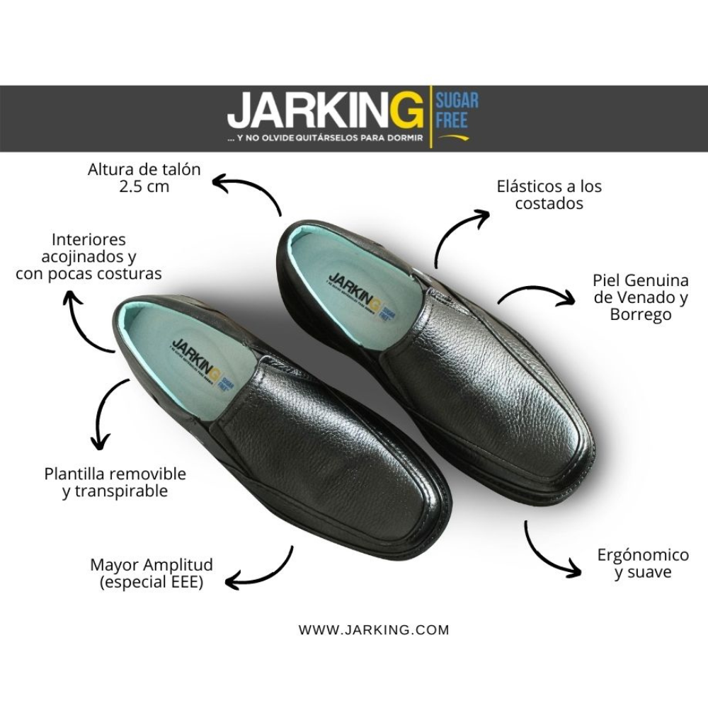 James - Zapato  Casual Negro en Piel de Venado con Borrego y Elásticos En Empeine